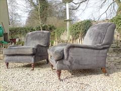 Howards and Sons pair of antique armchairs - Grafton model1.jpg